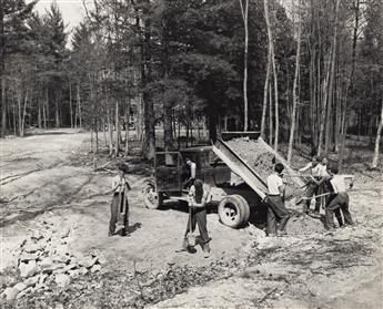 (NEW DEAL PROGRAMS: CCC BOYS) A group of 10 photographs depicting the Civilian Conservation Corps.